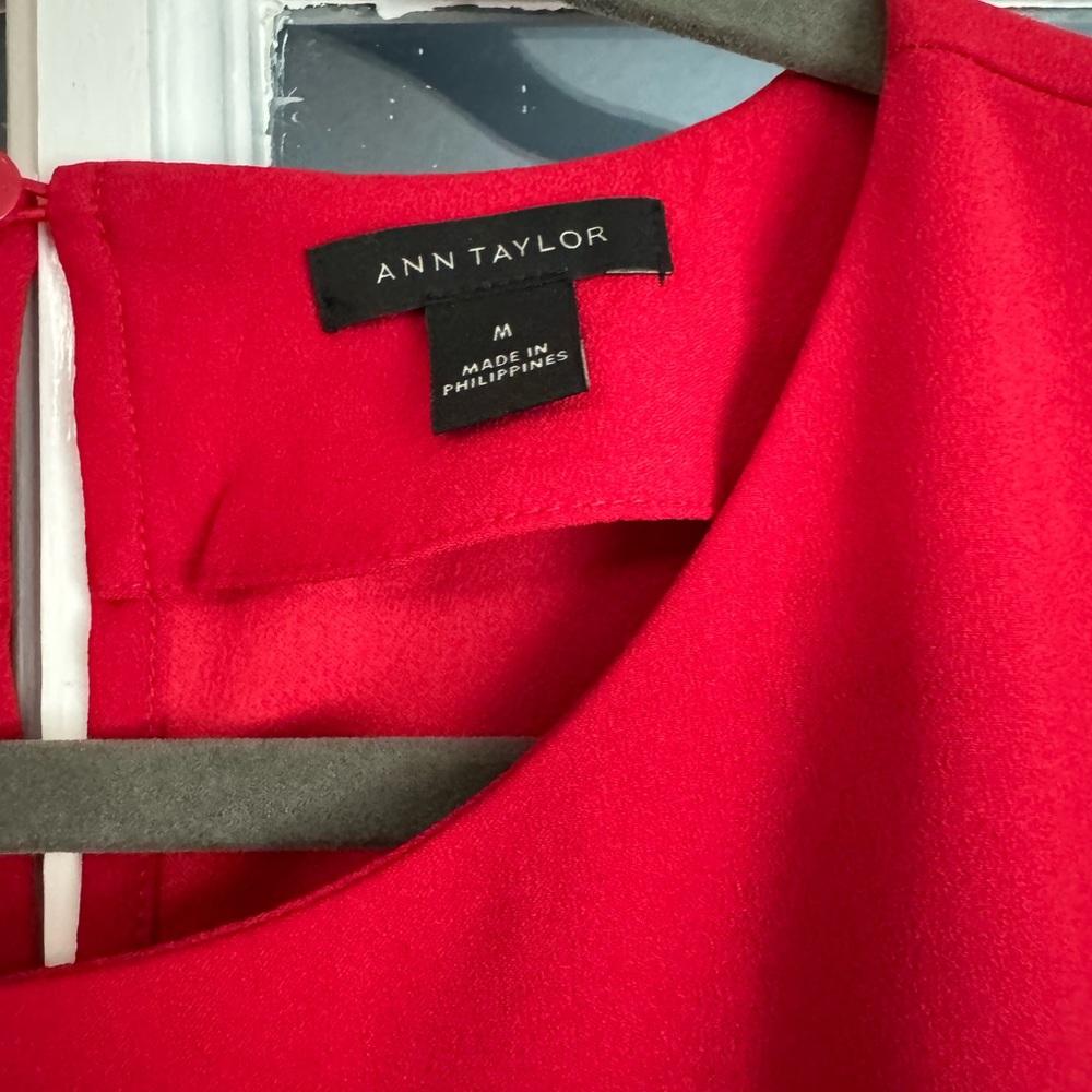 Ann Taylor Medium Cherry Red Top - image 4